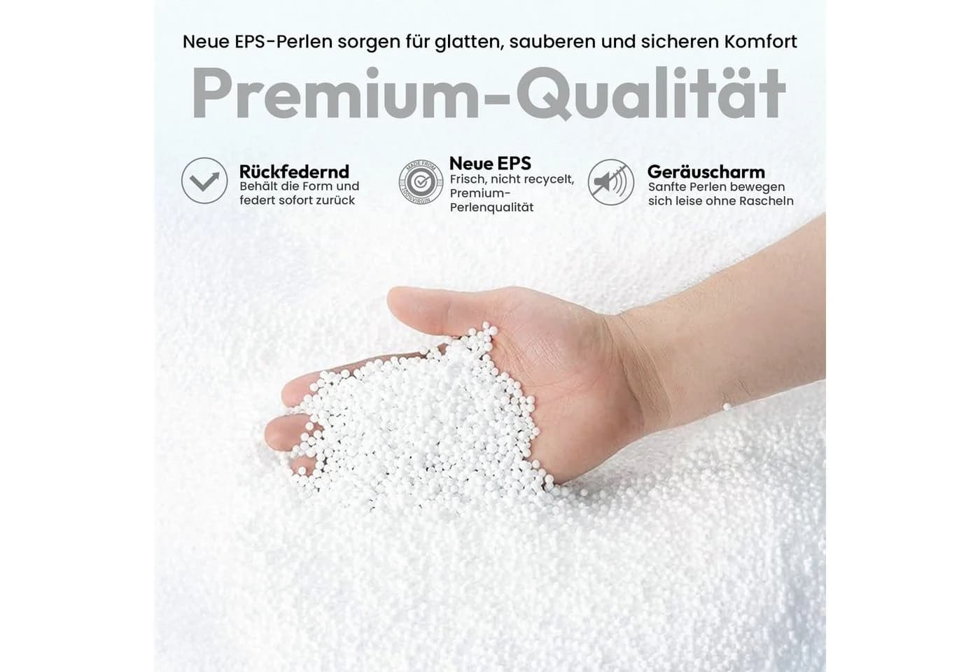 Smoothy EPS-Perlen Nachfüllmaterial Sitzsack 10-430L Weiß
