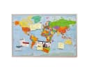 Goods+Gadgets Kork-Weltkarte XXXL Pinnwand Reise-Tracker Wanddeko Bild 1