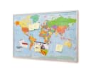 Goods+Gadgets Kork-Weltkarte XXXL Pinnwand Reise-Tracker Wanddeko Bild 2