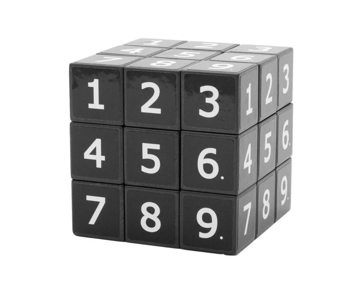 Goods+Gadgets Sudoku Würfel 55mm Schwarz/Weiß 3D Logikrätsel