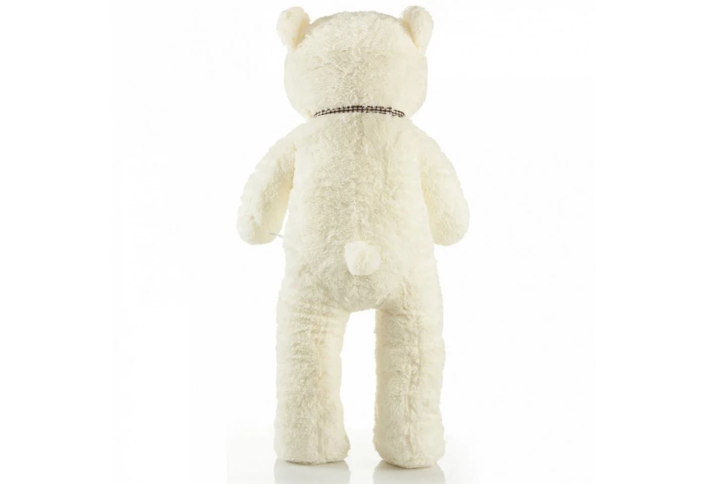 Feluna XXL Kuschelbär 120 cm Weiß Weicher Plüsch Teddy mit Schleife - Bild 3