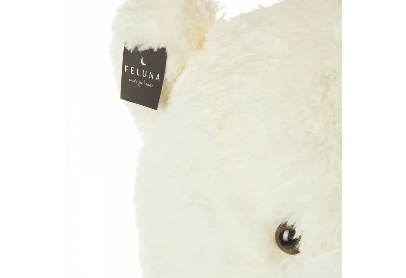 Feluna XXL Kuschelbär 120 cm Weiß Weicher Plüsch Teddy mit Schleife - Bild 5