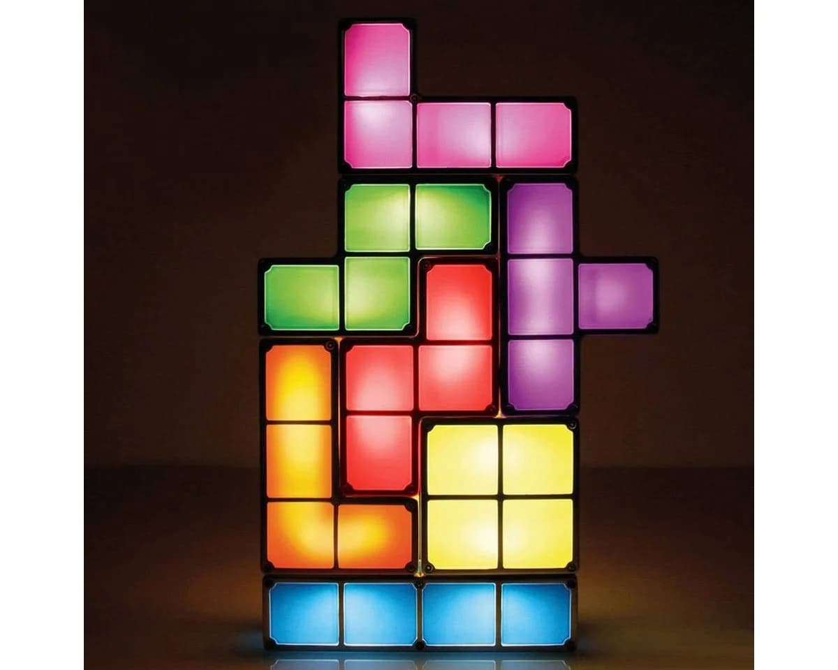Goods+Gadgets LED Tetris Block Lampe – Retro Deko & Stimmungslicht