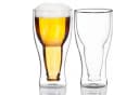 Dimono Doppelwandiges Bierglas 330ml Invertiertes Design Borosilikatglas Bild 2