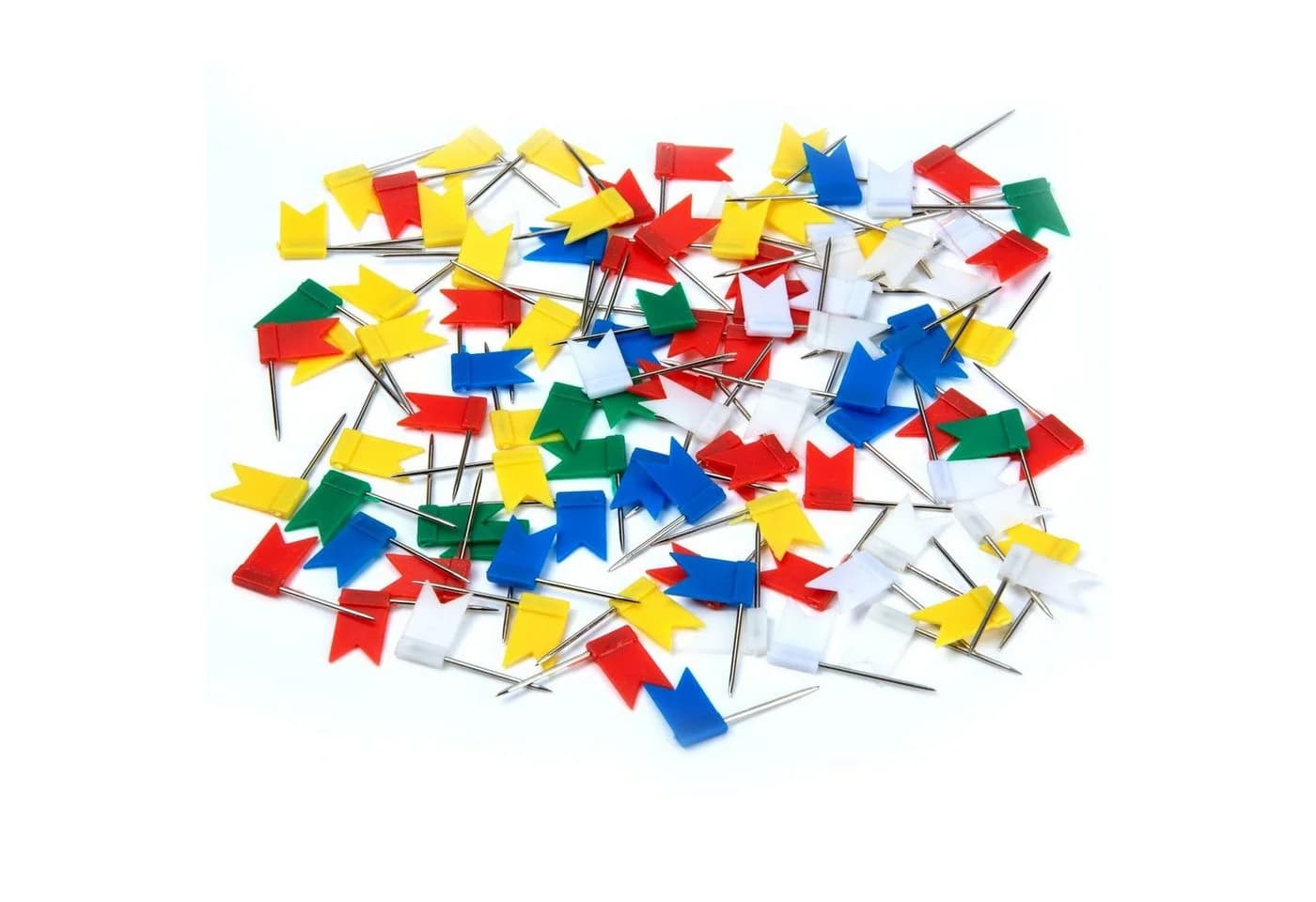 Goods+Gadgets Pinnwand Markierungsfähnchen 100 Stück Bunt Stahl - Bild 2