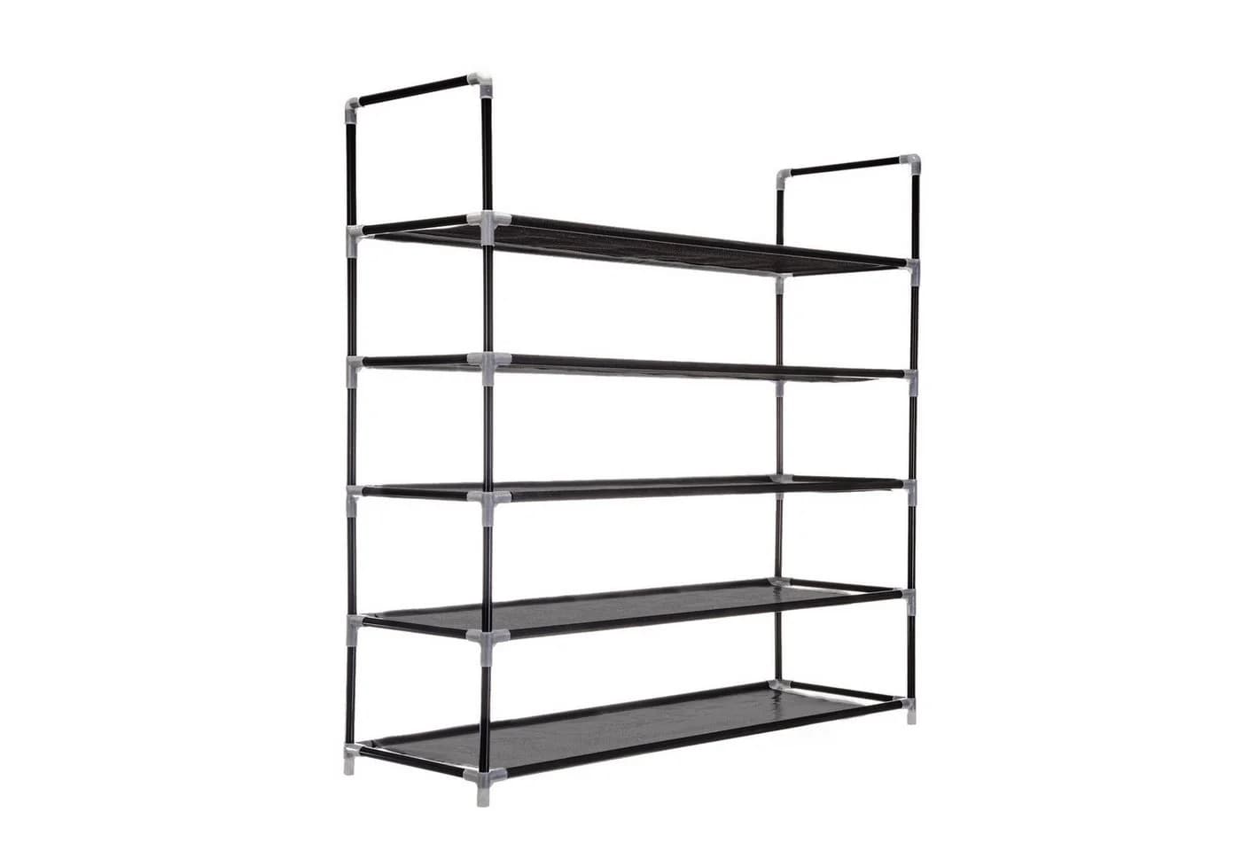 Goods+Gadgets Schuhregal XXL für 25 Paar Schuhe Schwarz Aluminium - Bild 3