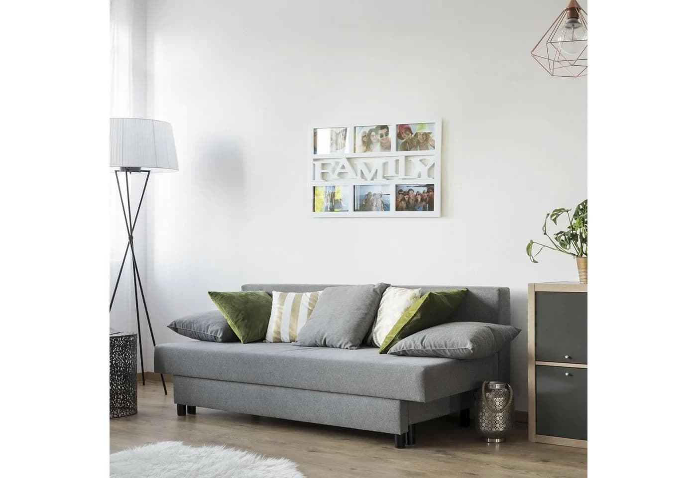 Goods+Gadgets Bilderrahmen XXL Collage für 6 Fotos Moderner Kunststoffrahmen