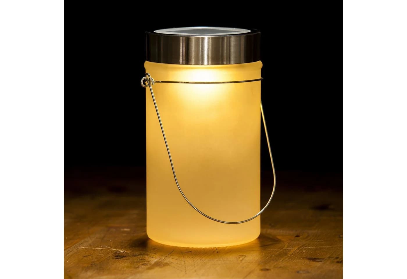 Goods+Gadgets LED Solarleuchte Einmachglas Solar Lampe Gelb - Bild 2