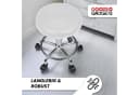 Goods+Gadgets Drehhocker Höhenverstellbar Weiß - Ergonomischer Rollhocker Bild 1
