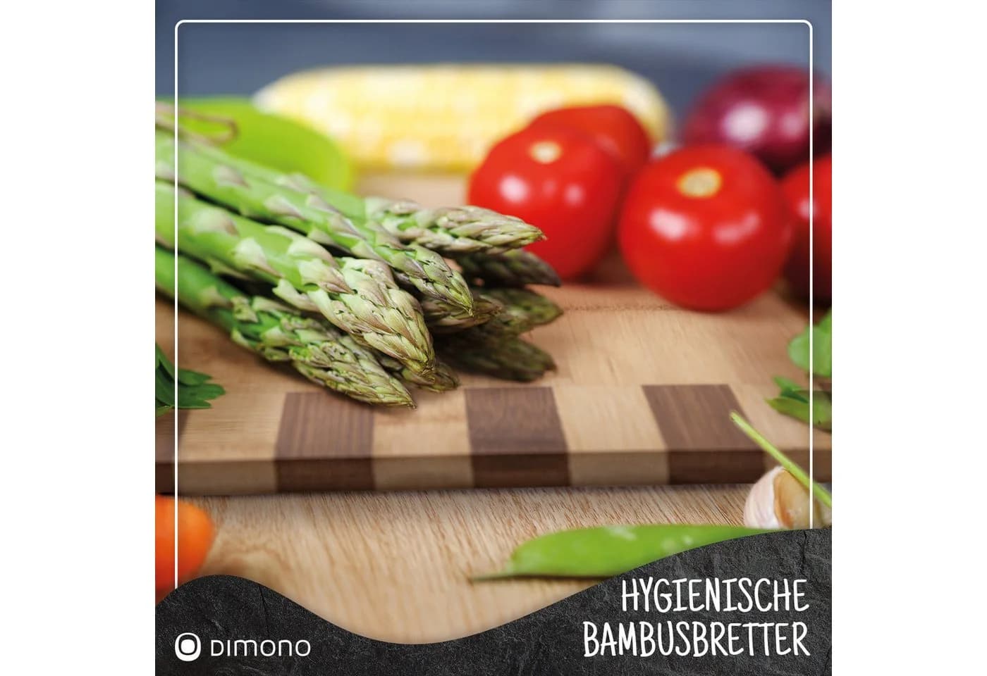 Dimono Schneidebrett 3-teiliges Set Bambus Küchenbrotzeit - Bild 4
