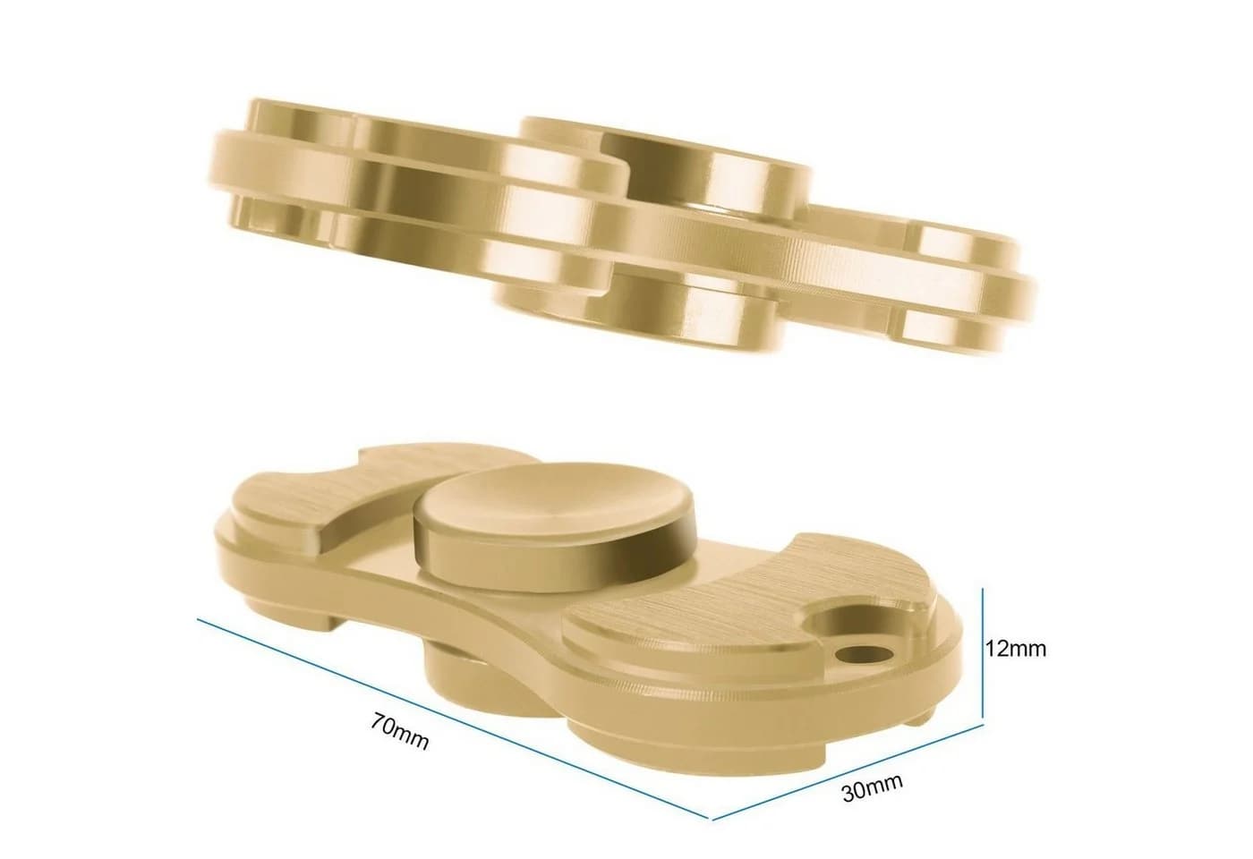 Goods+Gadgets Metall Fidget Spinner Deluxe Gold - Bild 3