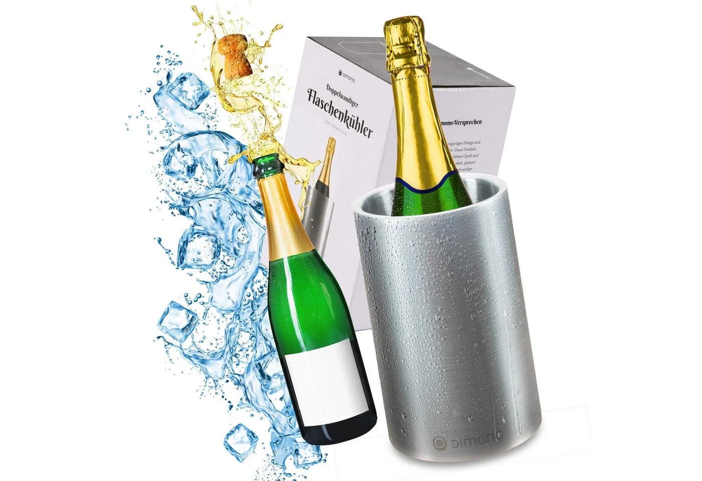 Dimono Wein- und Sektkühler Edelstahl XXL 1,5L - Bild 2