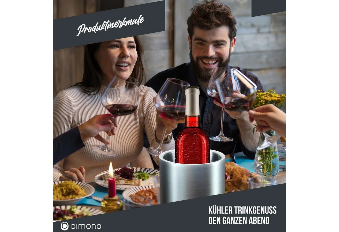 Dimono Wein- und Sektkühler Edelstahl XXL 1,5L - Bild 5