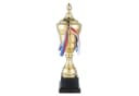 Goods+Gadgets Goldene XXL-Trophäe 36 cm Dekopokal mit Gravur Bild 1