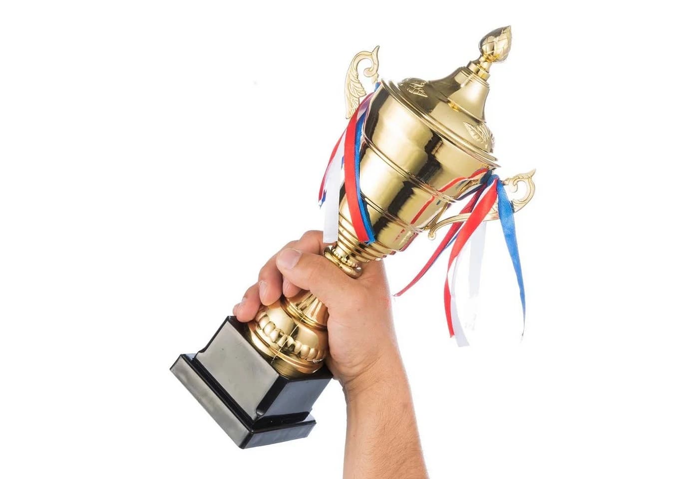 Goods+Gadgets Goldene XXL-Trophäe 36 cm Dekopokal mit Gravur - Bild 4