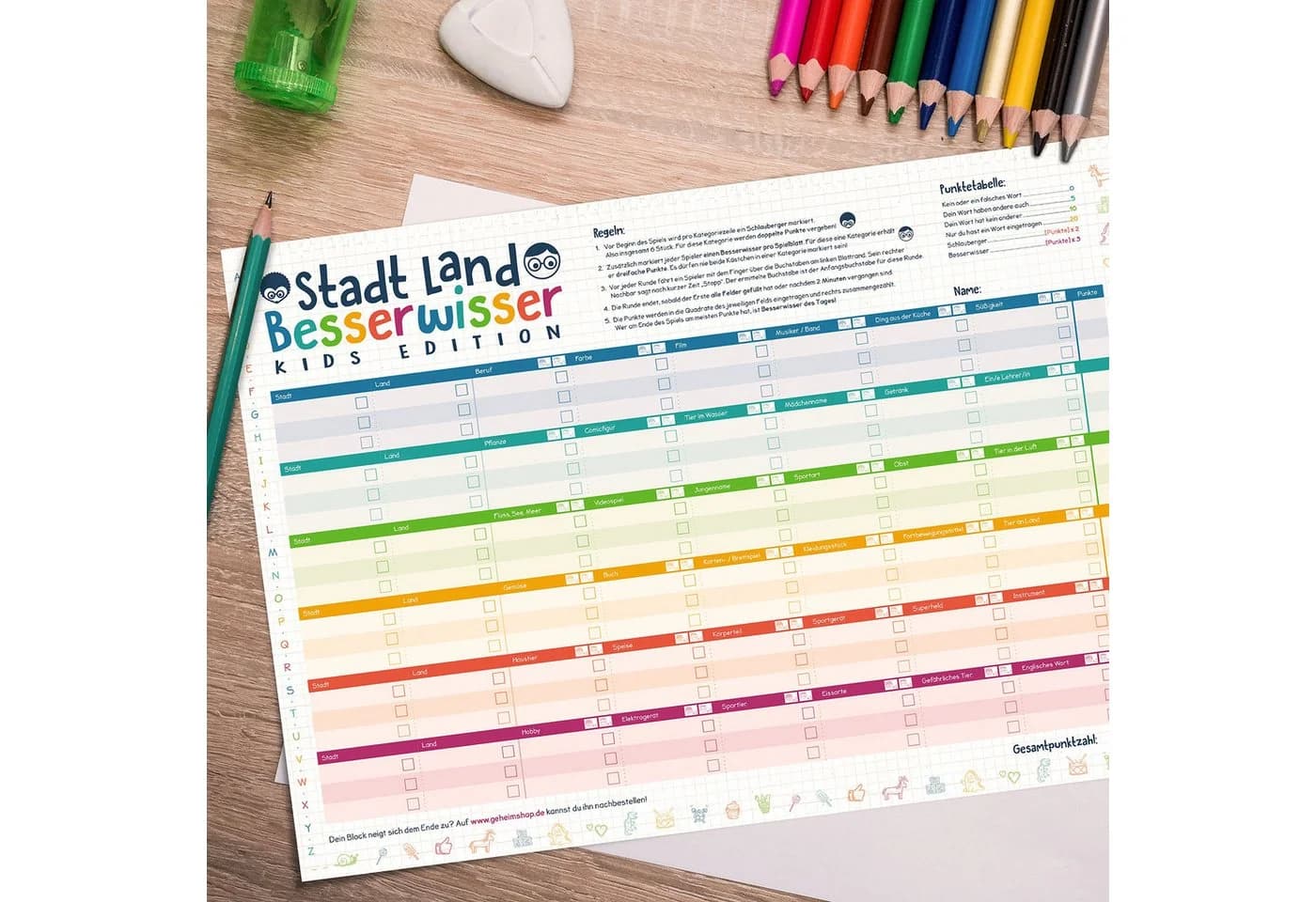 Goods+Gadgets Stadt Land Besserwisser Kids XXL Quizblock - Bild 3