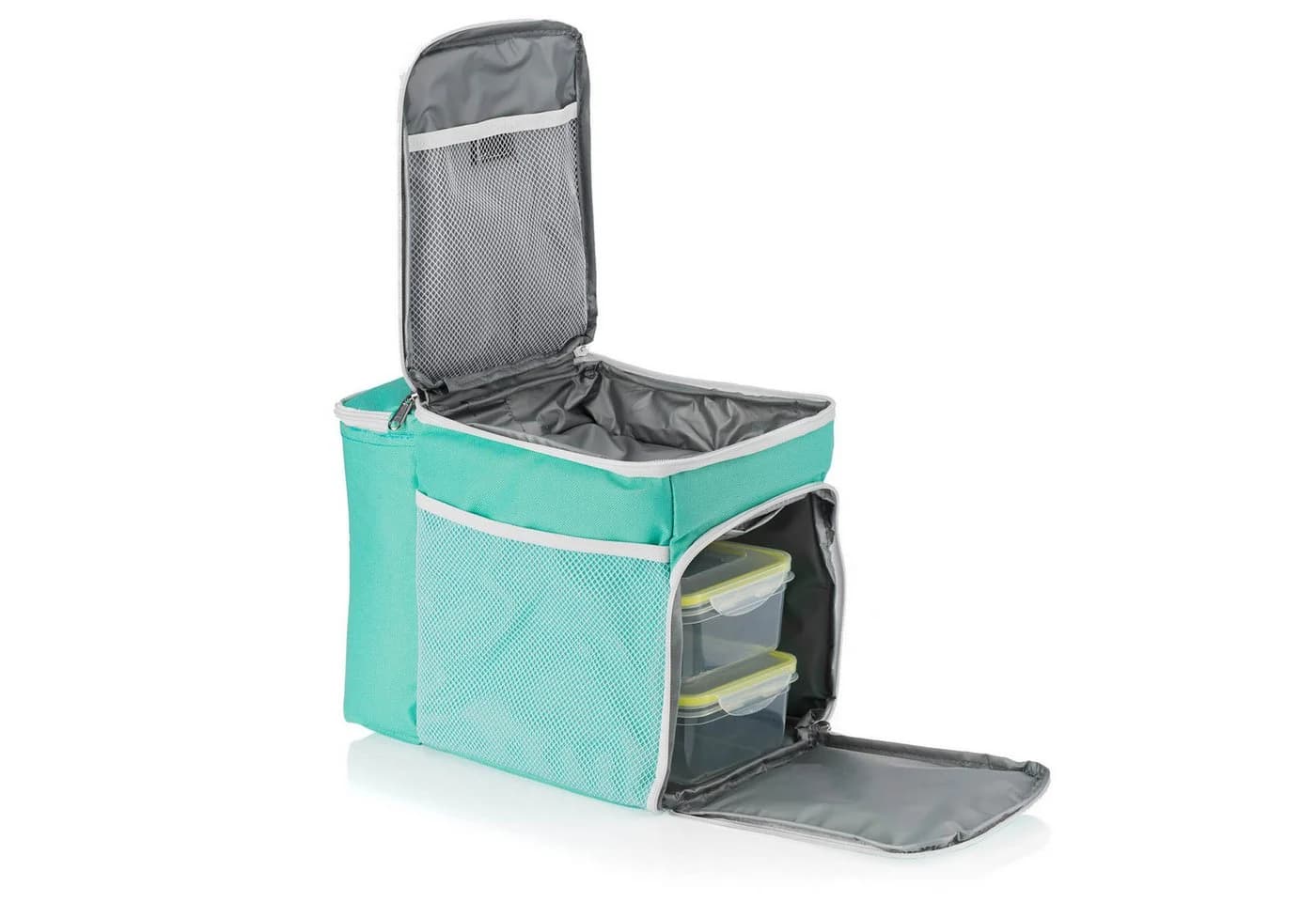 Dimono Kühlbox Tasche mit 3 Lunchboxen & Kühlakku Blau