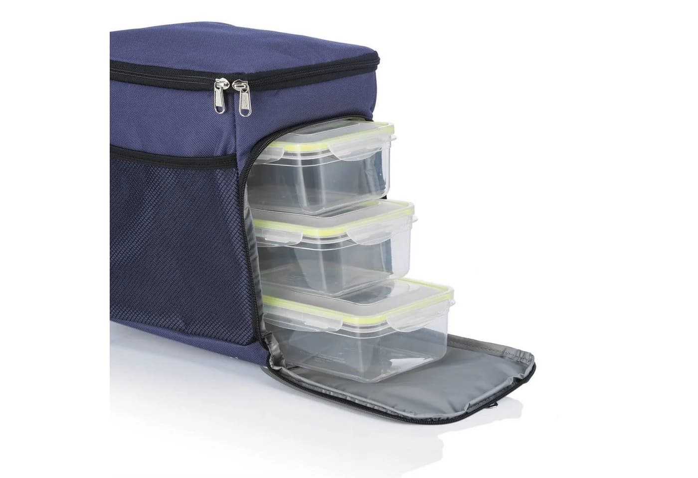Dimono Kühlbox Tasche mit 3 Lunchboxen & Kühlakku Blau - Bild 5