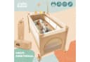 All Kids United Baby-Reisebett Tragbar mit Matratze und Musik-Mobile Beige Bild 1