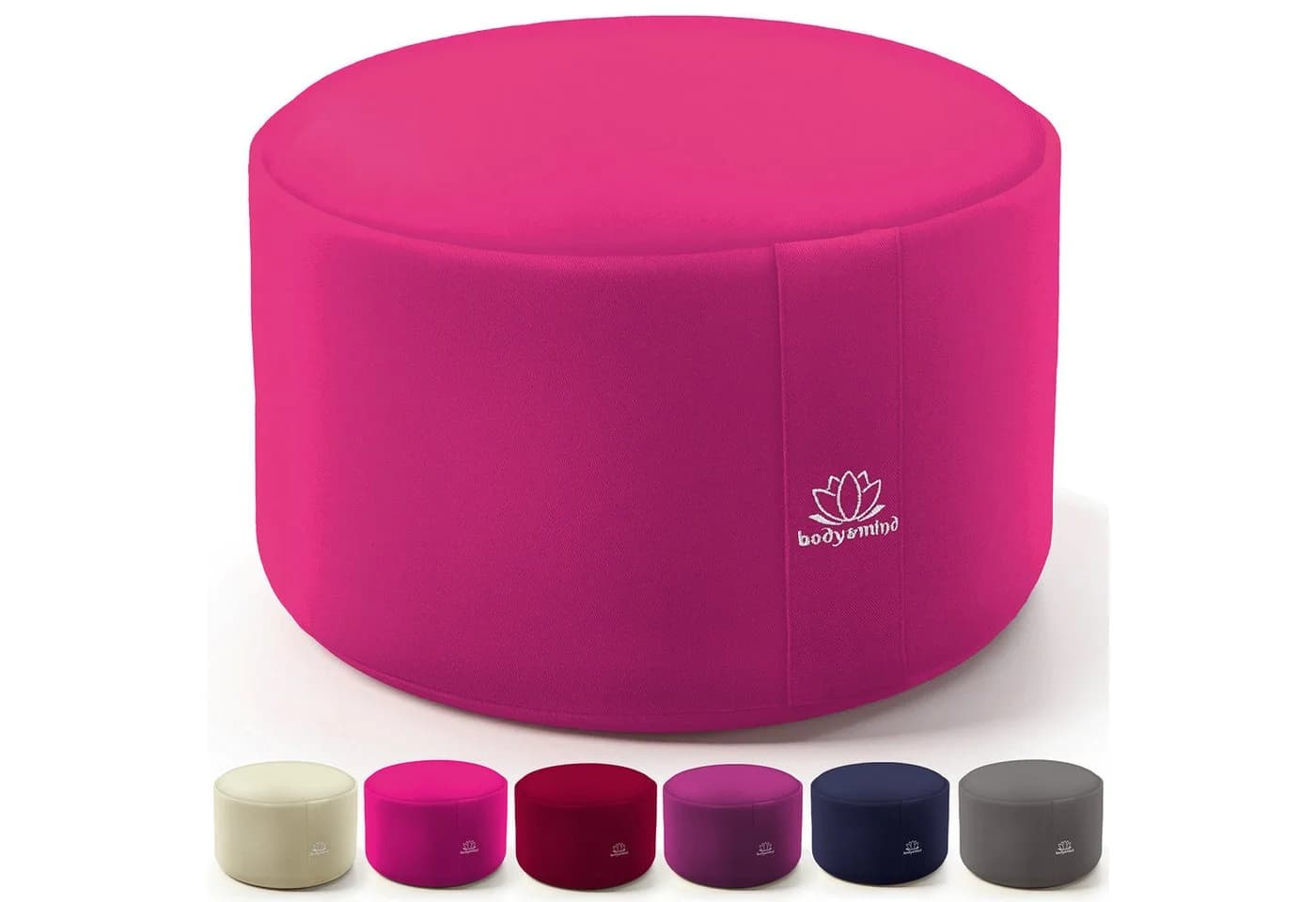 Body & Mind Meditationskissen Rosa Rundes Yogakissen EPS-Perlen - Bild 2