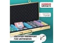 Goods+Gadgets Profi Poker Set mit 300-500 Chips und Koffer Gold Bild 4