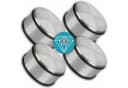 Goods+Gadgets Türstopper Edelstahl 4er Set Silber Bild 2