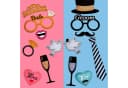 Goods+Gadgets Papier-Foto-Requisiten Set Hochzeit Selfie Sticks Bild 5