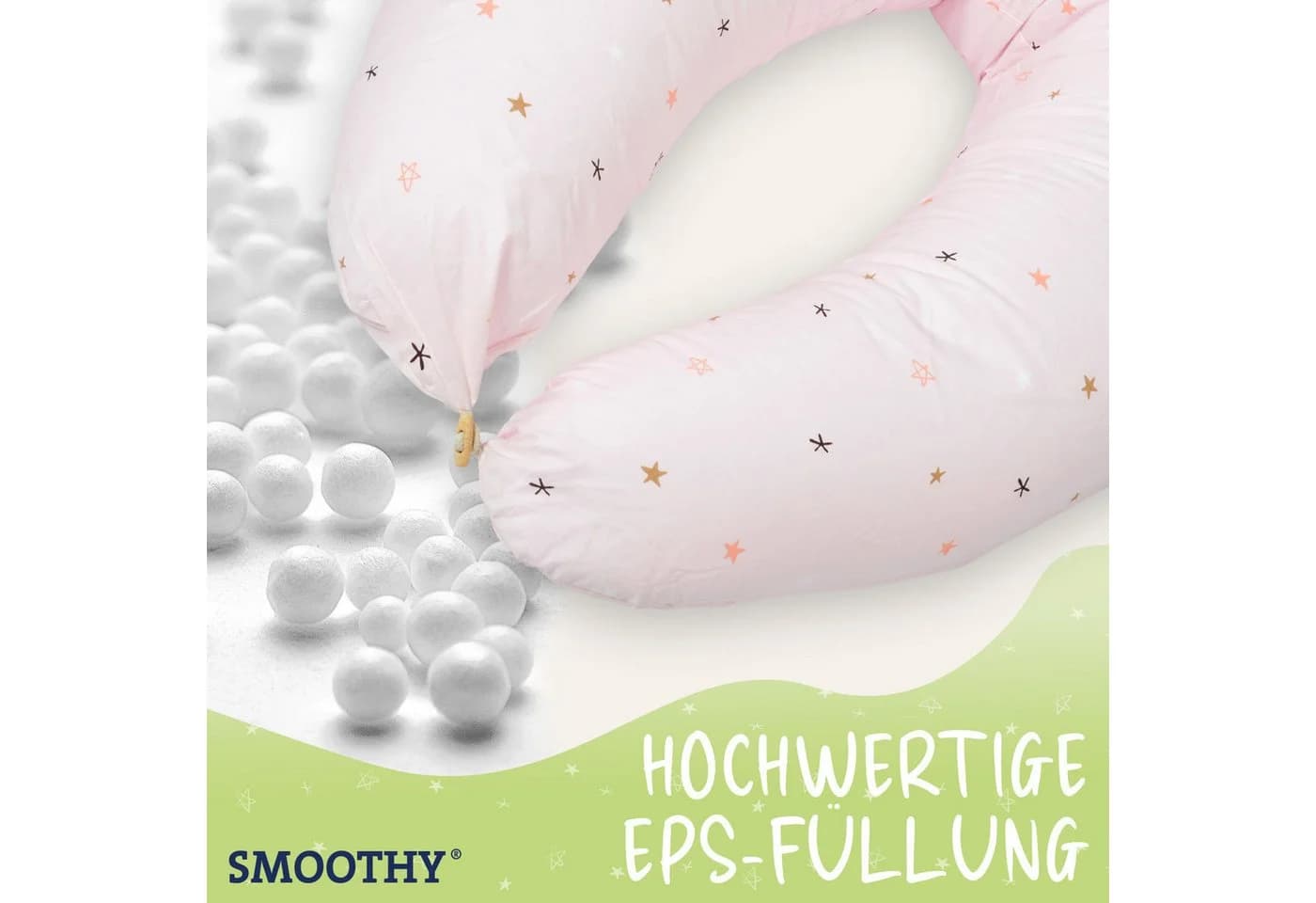 Smoothy Stillkissen Schwangerschafts- & Stillkissen – Seitenschläferkissen Rosa - Bild 5