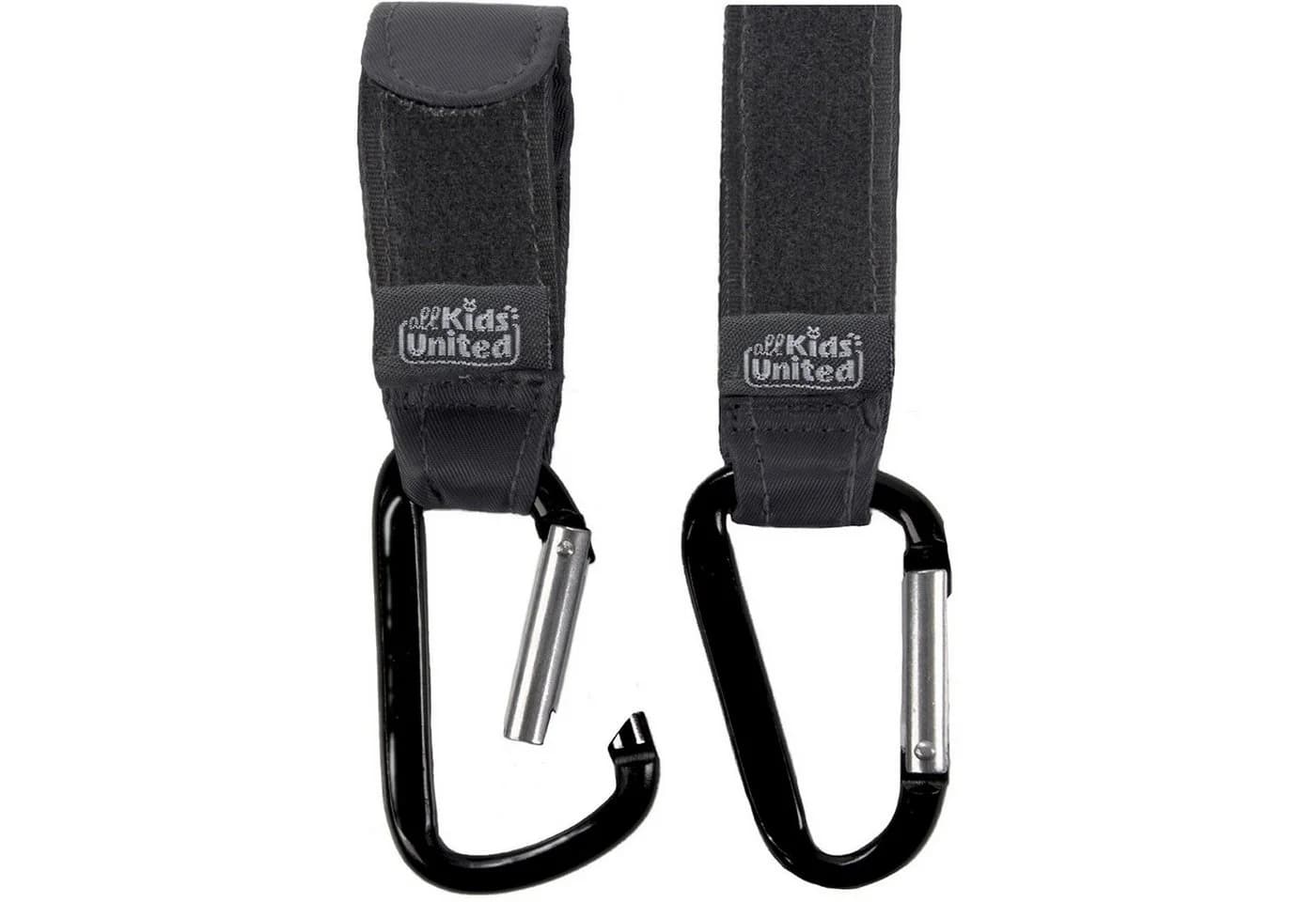 All Kids United Klebehaken Karabiner Kinderwagenhaken – Universeller Haken für Wickeltaschen