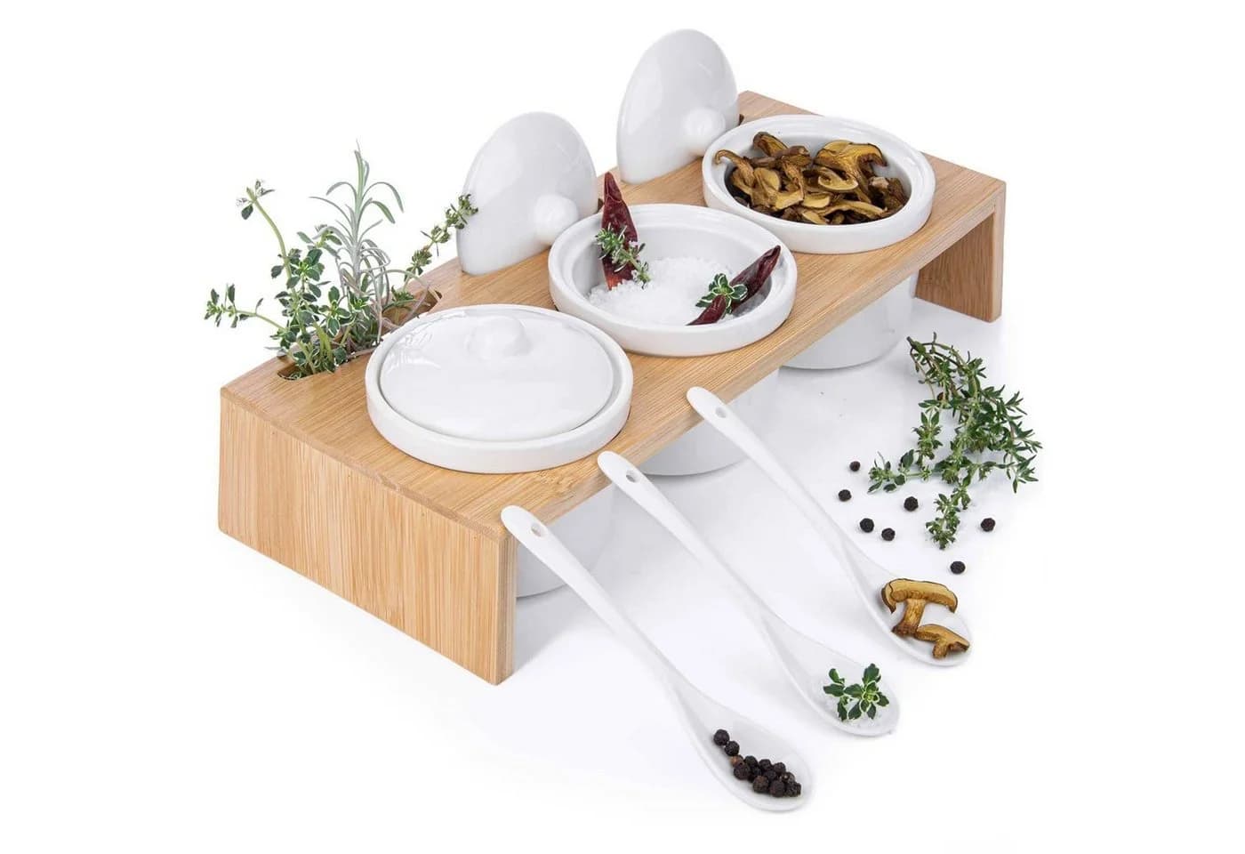 Dimono Gewürzbehälter Servierschalen Set mit Löffeln und Deckeln - Bild 2