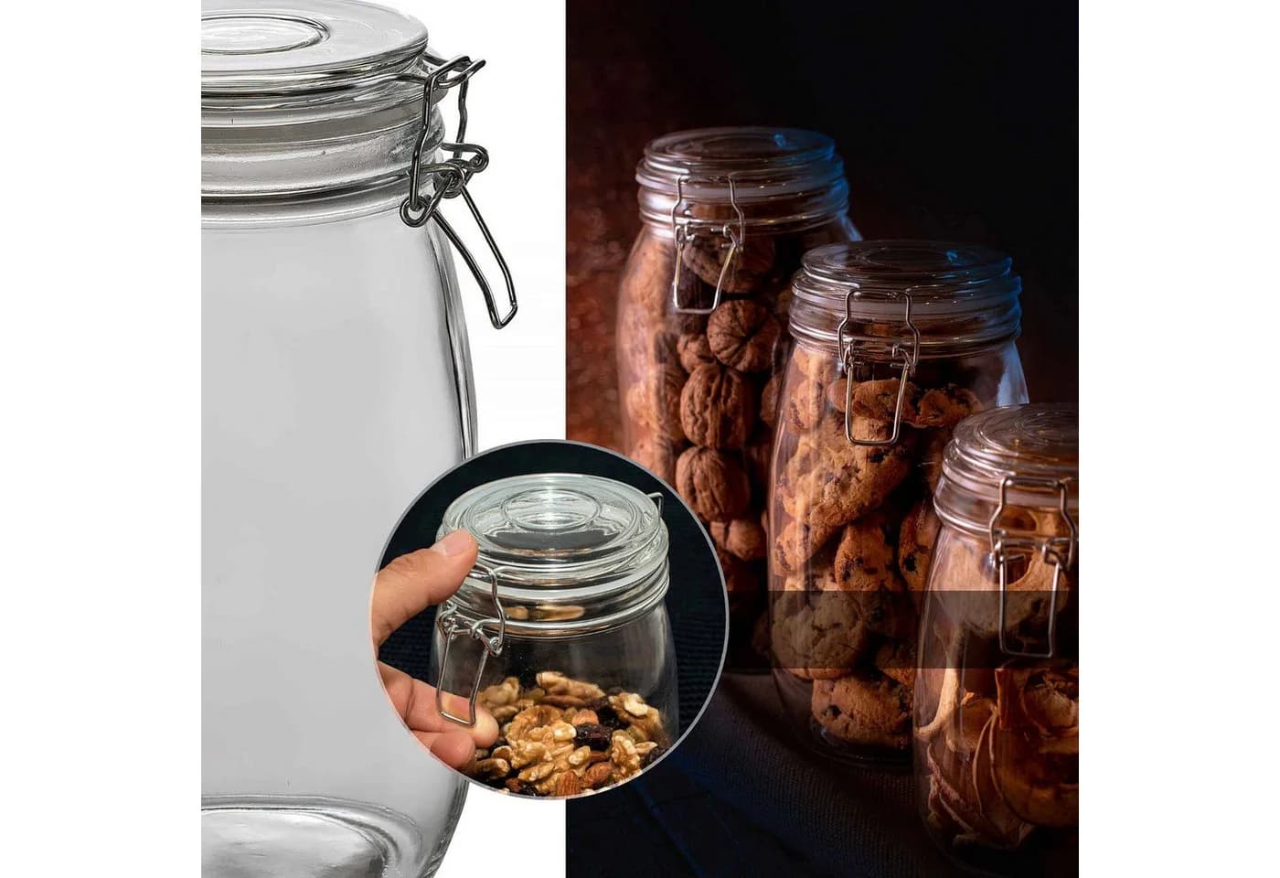 Dimono Einmachglas Set 5er mit Bügelverschluss Borosilikatglas - Bild 5