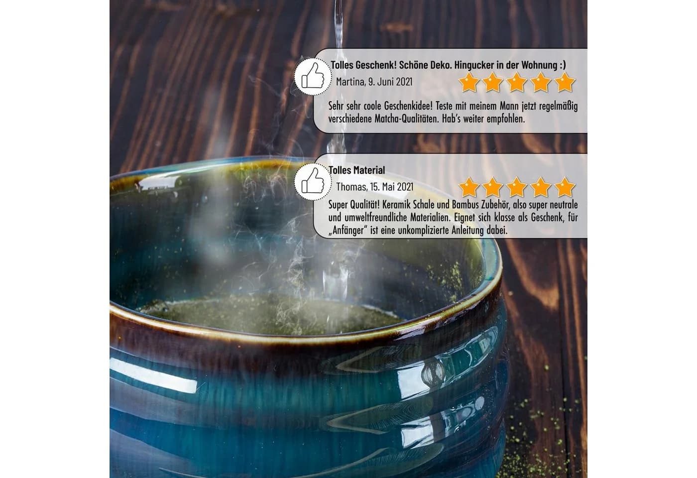 DIMONO Matcha Tee Set mit Chasen, Schale & Zubehör - Bild 5