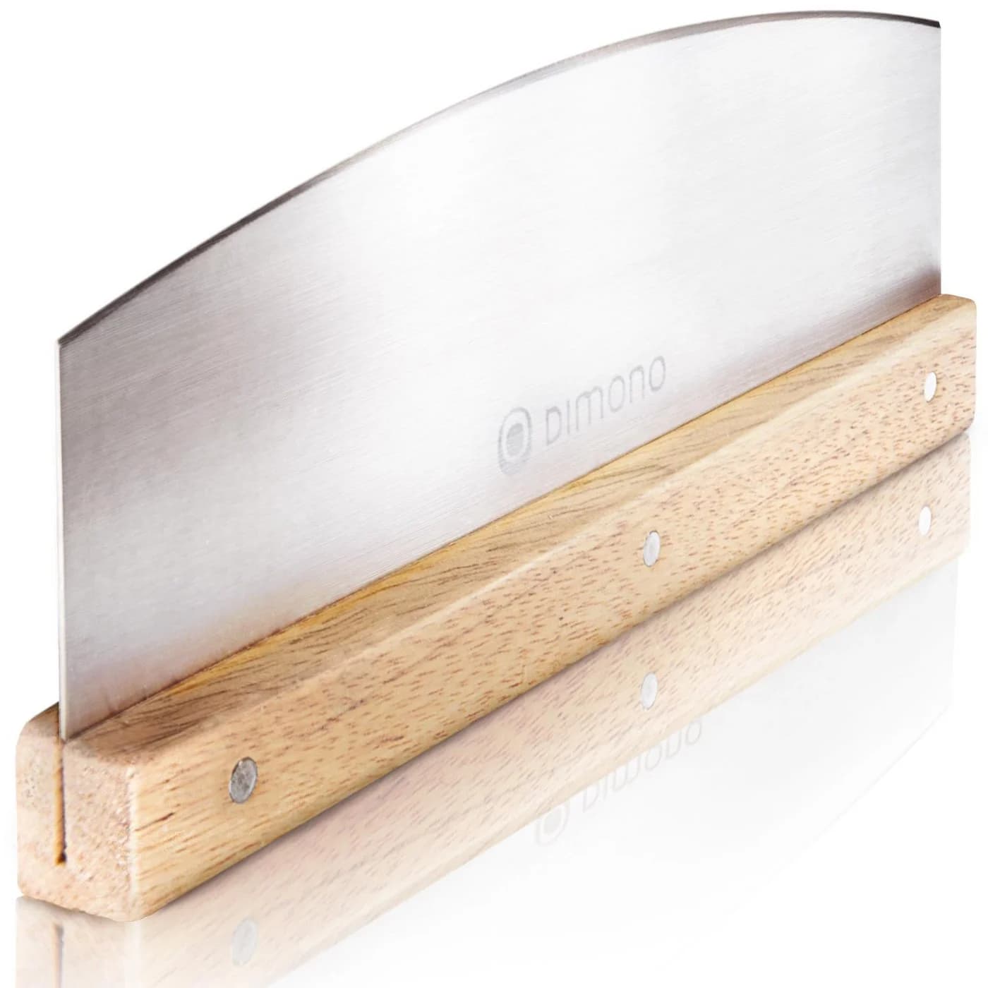 DIMONO Profi Pizzamesser mit Holzgriff – Edelstahl Pizzaschneider - Bild 2