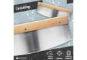 DIMONO Profi Pizzamesser mit Holzgriff – Edelstahl Pizzaschneider Bild 3