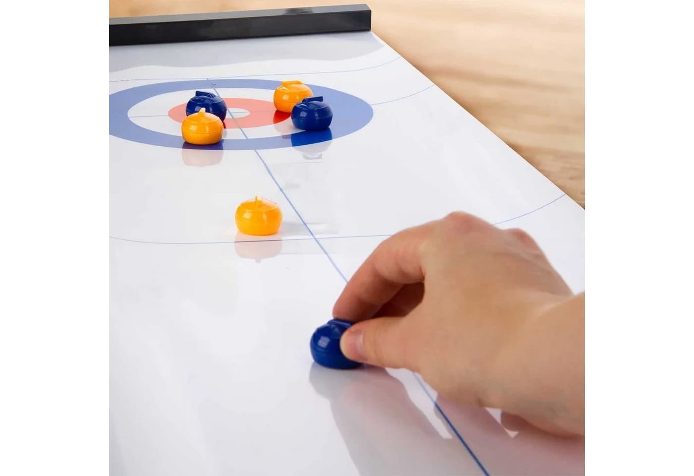 Goods+Gadgets Spieltisch Curling – Mini Curling Spiel Set für Kinder & Familie