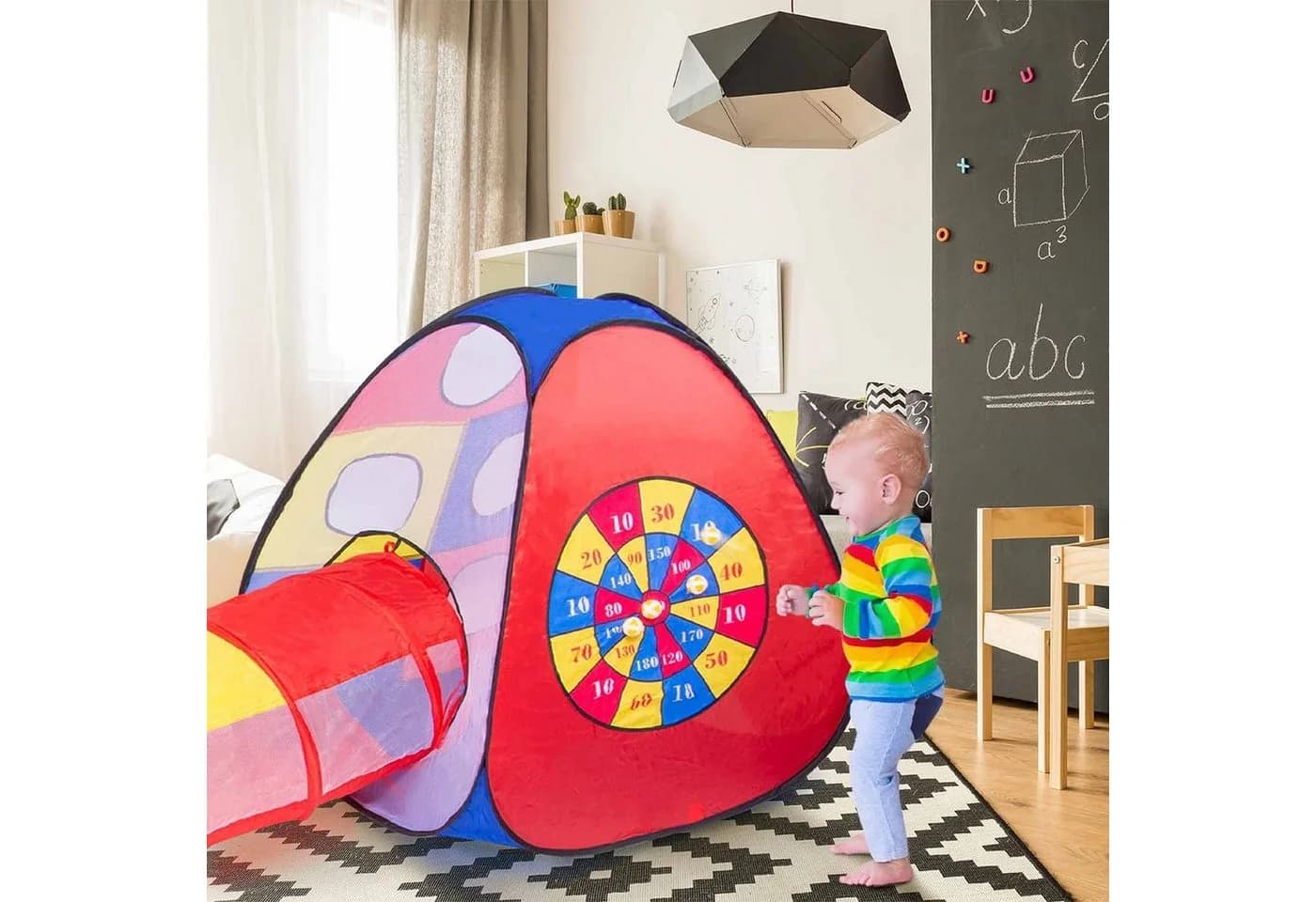 all Kids United Spielzelt XXL PopUp mit Tunnel und Bällebad Bunt - Bild 4