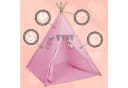 all Kids United Tipi-Zelt Rosa mit Fenster und Tür Bild 4