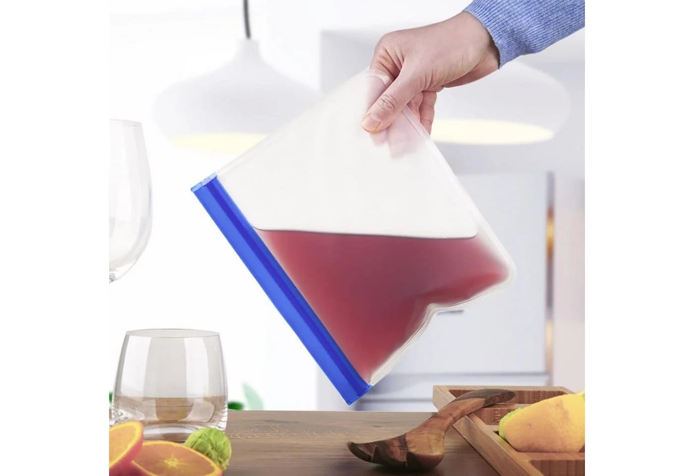 Dimono Gemüsebeutel 3er Set Wiederverwendbare Silikonbeutel BPA-frei - Bild 3