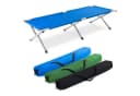 Goods+Gadgets Aluminium-Feldbett Faltbar Camping Gästebett Silber/Schwarz Bild 2