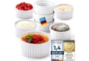 DIMONO 8er Keramik Dessertset Crème Brûlée & Soufflé Schalen Weiß Bild 2