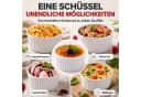 DIMONO 8er Keramik Dessertset Crème Brûlée & Soufflé Schalen Weiß Bild 3