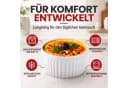 DIMONO 8er Keramik Dessertset Crème Brûlée & Soufflé Schalen Weiß Bild 4