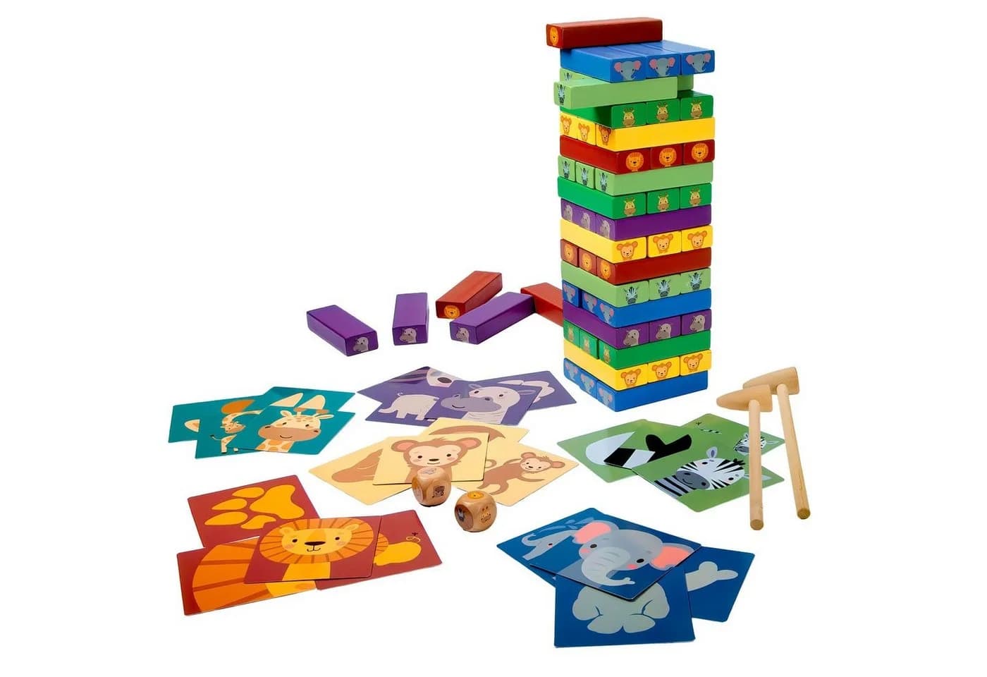 ALL KIDS UNITED Wackelturm-Spiel für Kinder – Lernspielzeug aus Holz - Bild 3