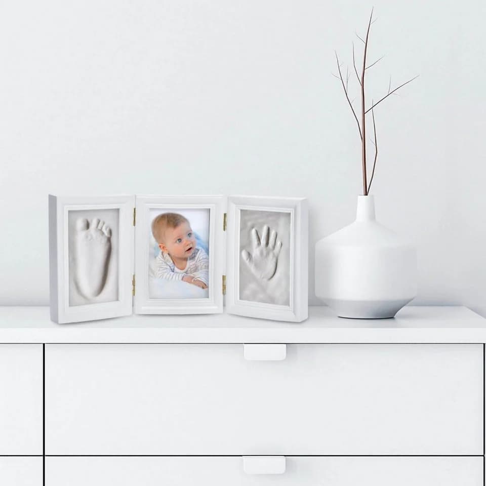 all Kids United Baby Fotorahmen mit Gipsabdruck Set - Hand- & Fußabdruck - Bild 4