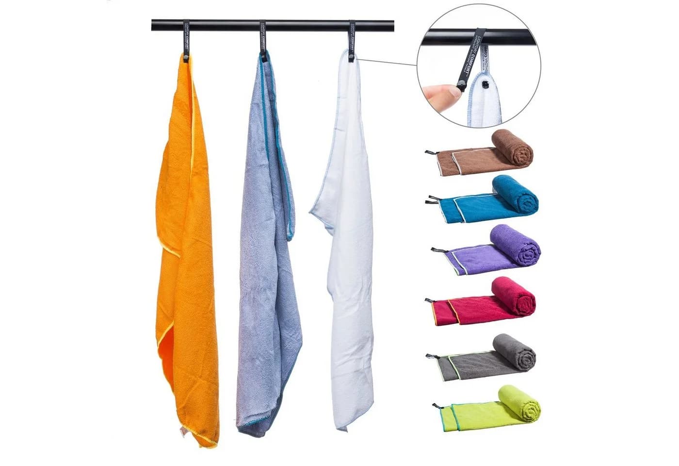 LightDry Reisehandtuch Grün Mikrofaser Leichtes Sport- und Strandhandtuch - Bild 4