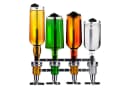 Goods+Gadgets Wandmontierter Flaschenhalter mit 4cl-Spirituosenspender Schwarz Bild 2