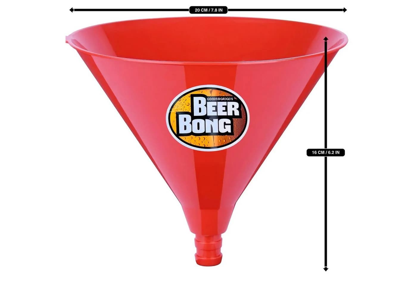 Goods+Gadgets Biertrichter mit Ventil – Party-Bier-Bong Trinkspiel, Kunststoff - Bild 3