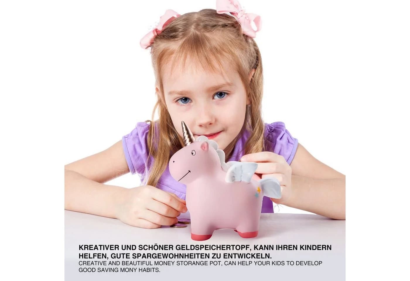 Goods+Gadgets Spardose Keramik Rosa Personalisierbar - Bild 5