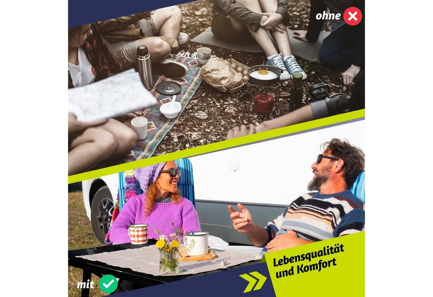 Goods+Gadgets Campingtisch Aluminium – Leicht, faltbar & wetterfest - Bild 5