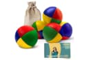 All Kids United 5er Jonglierbälle Set Sandgefüllt mit Jute-Beutel Bunt Bild 2